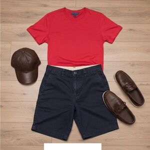 Mens Blk Chino Shorts Sz 36W